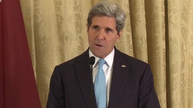 Ngoại trưởng Mỹ John Kerry trong bài phát biểu vào ngày Chủ nhật.